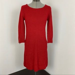 Ann Taylor Loft Wool Blend Sweater Dress Zippers S